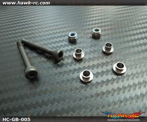 Hawk Creation 5mm>4mm Blade Grip Screw Adatper Set For Goblin 630
